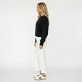 Solid Shrunken Raglan Sweatshirt