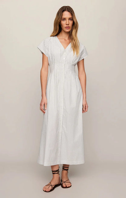 Sanna Striped Midi Dress