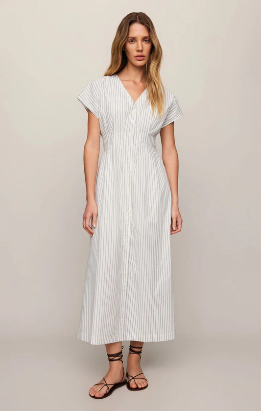 Sanna Striped Midi Dress